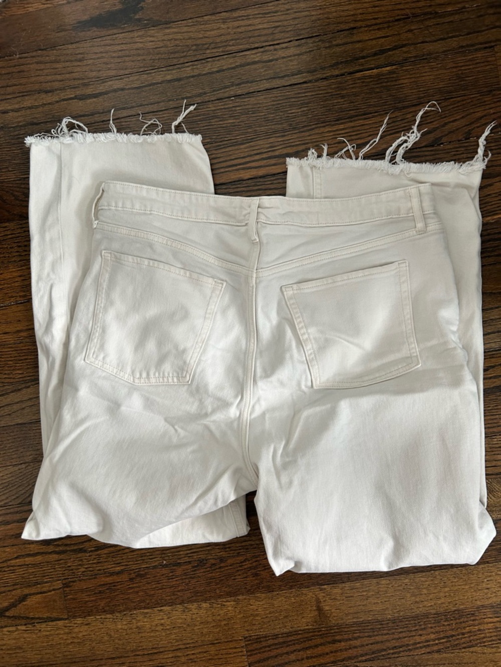 Ivory hi-rise Straight-Leg Jeans - Picture 2 of 3